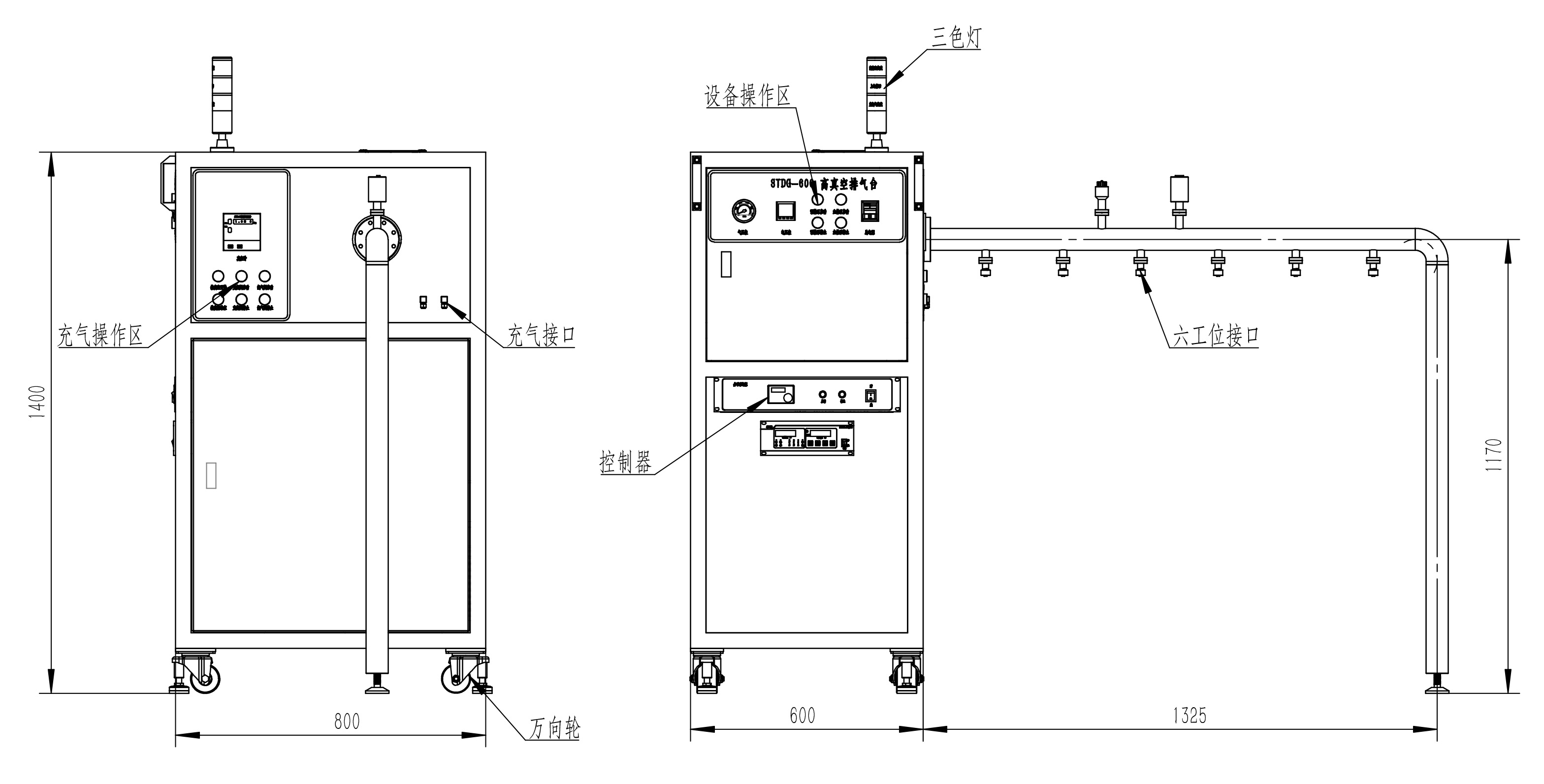 STDG-600Dвысоковакуумный откачной пост — STDG